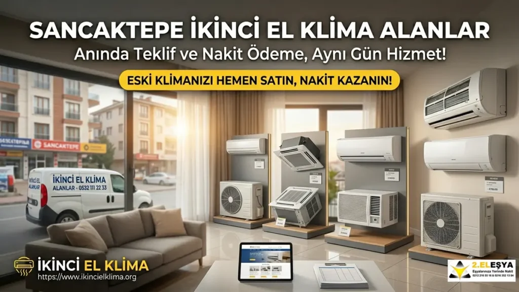 Sancaktepe'de ikinci el klima satmak isteyenler için yerinde alım hizmeti